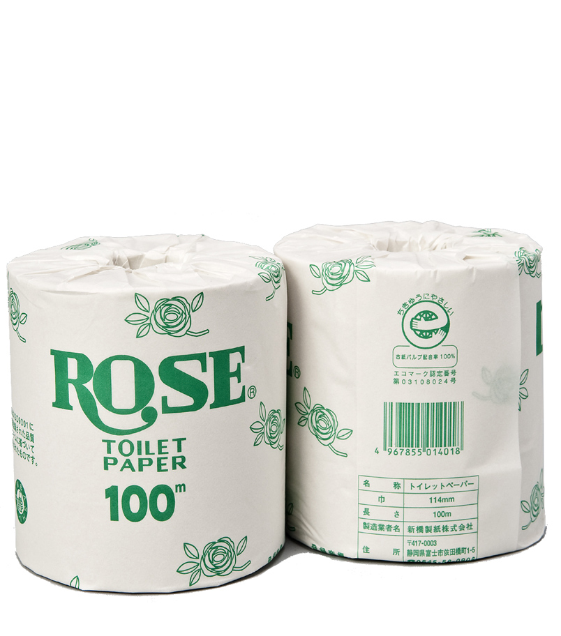 トイレットペーパー ローズ シングル 100ｍ 60ロール 芯あり