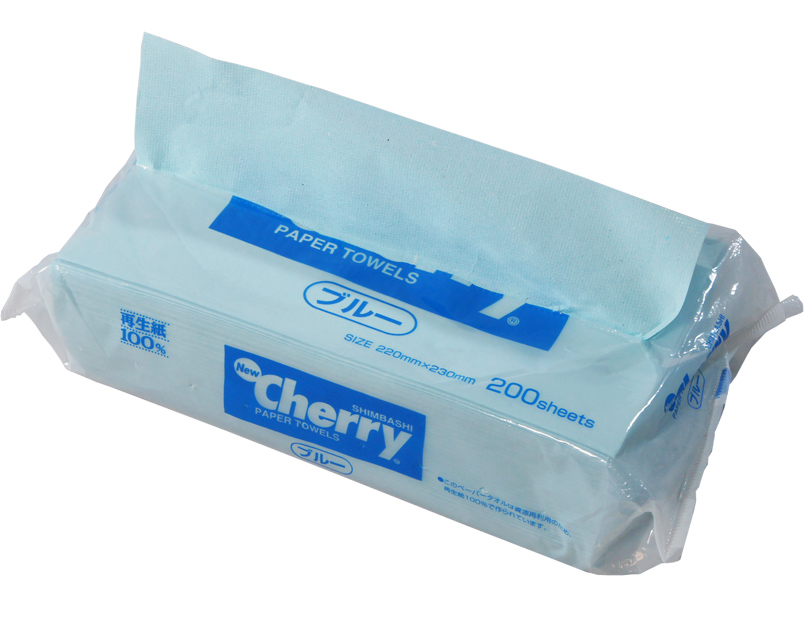 ペーパータオル ニューチェリーブルータオル 200枚 35パック