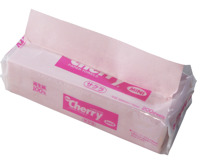 ペーパータオル ニューチェリーサクラミニタオル 200枚 48パック